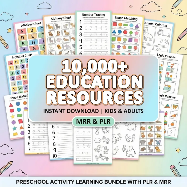 Ultimate Kids Learning Pack – Worksheets, Coloring Books & Printables