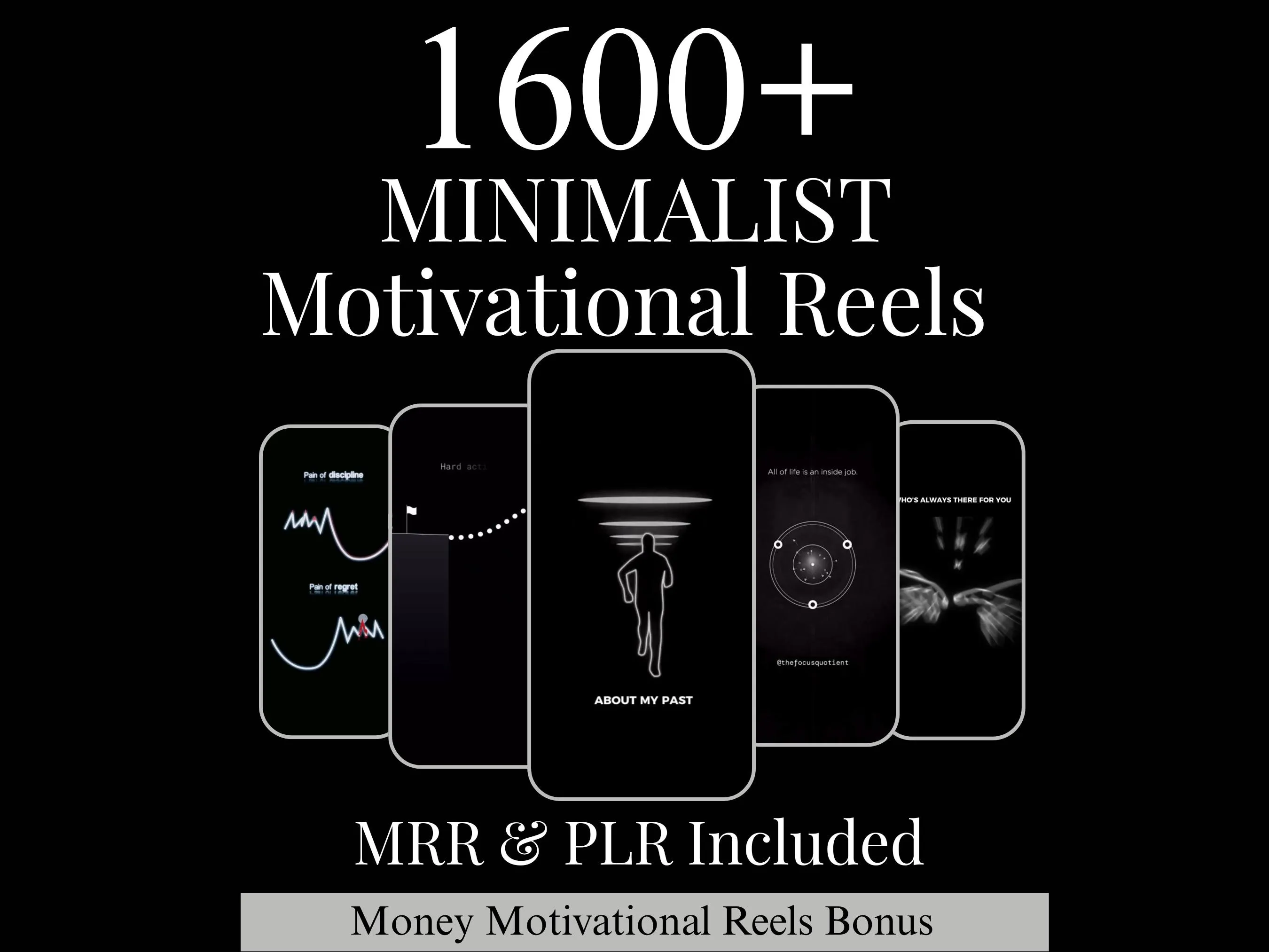 Minimalist Animated Motivation Content Bundle for TikTok & Instagram