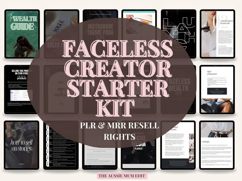 Faceless Creator Canva Templates Pack with Master Resell Rights