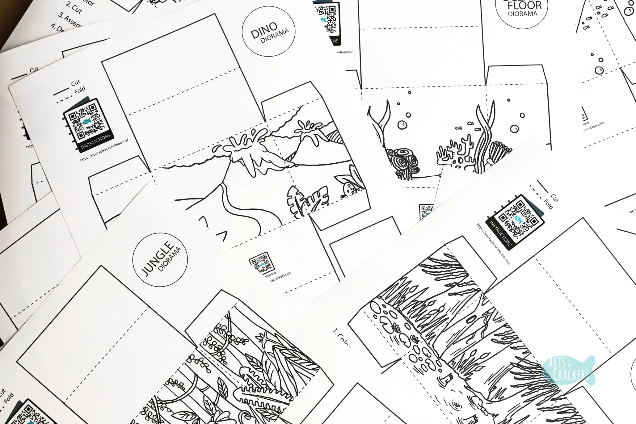 3D Printable Animal Habitat Dioramas