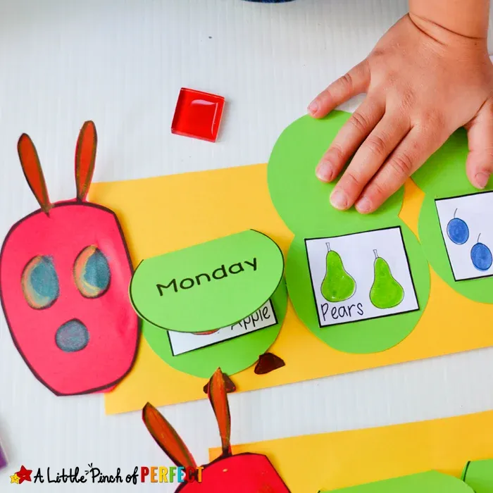 Hungry Caterpillar Cut and Paste Book Craft Kids Activity